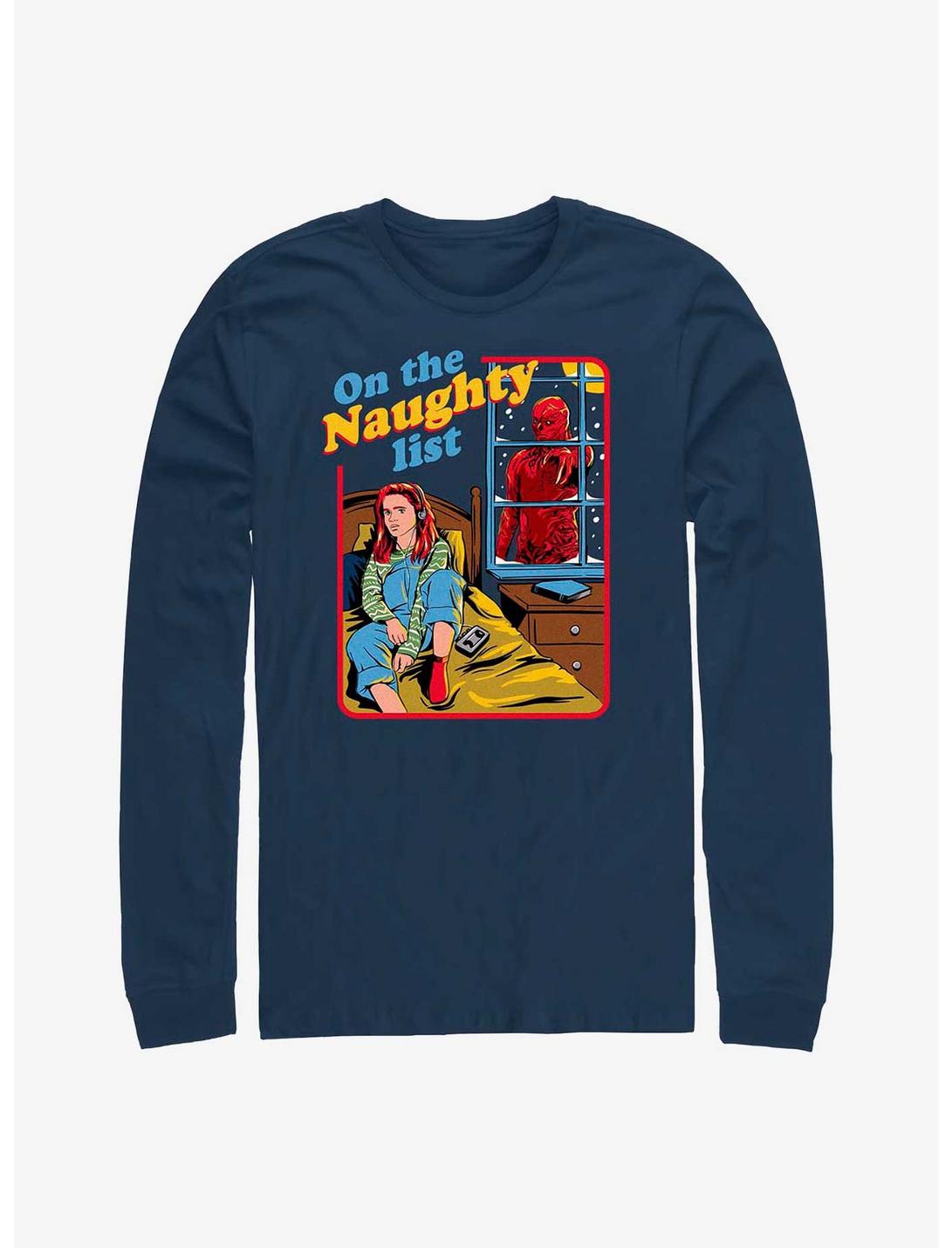 Stranger Things Max On The Naughty List Long-Sleeve T-Shirt, NAVY, hi-res