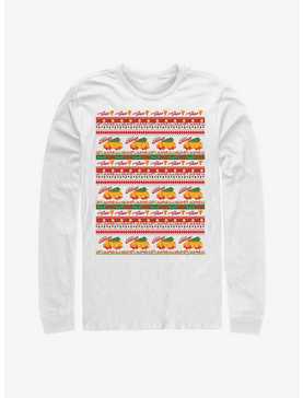 Stranger Things Surfer Boy Pizza Ugly Sweater Long-Sleeve T-Shirt, , hi-res