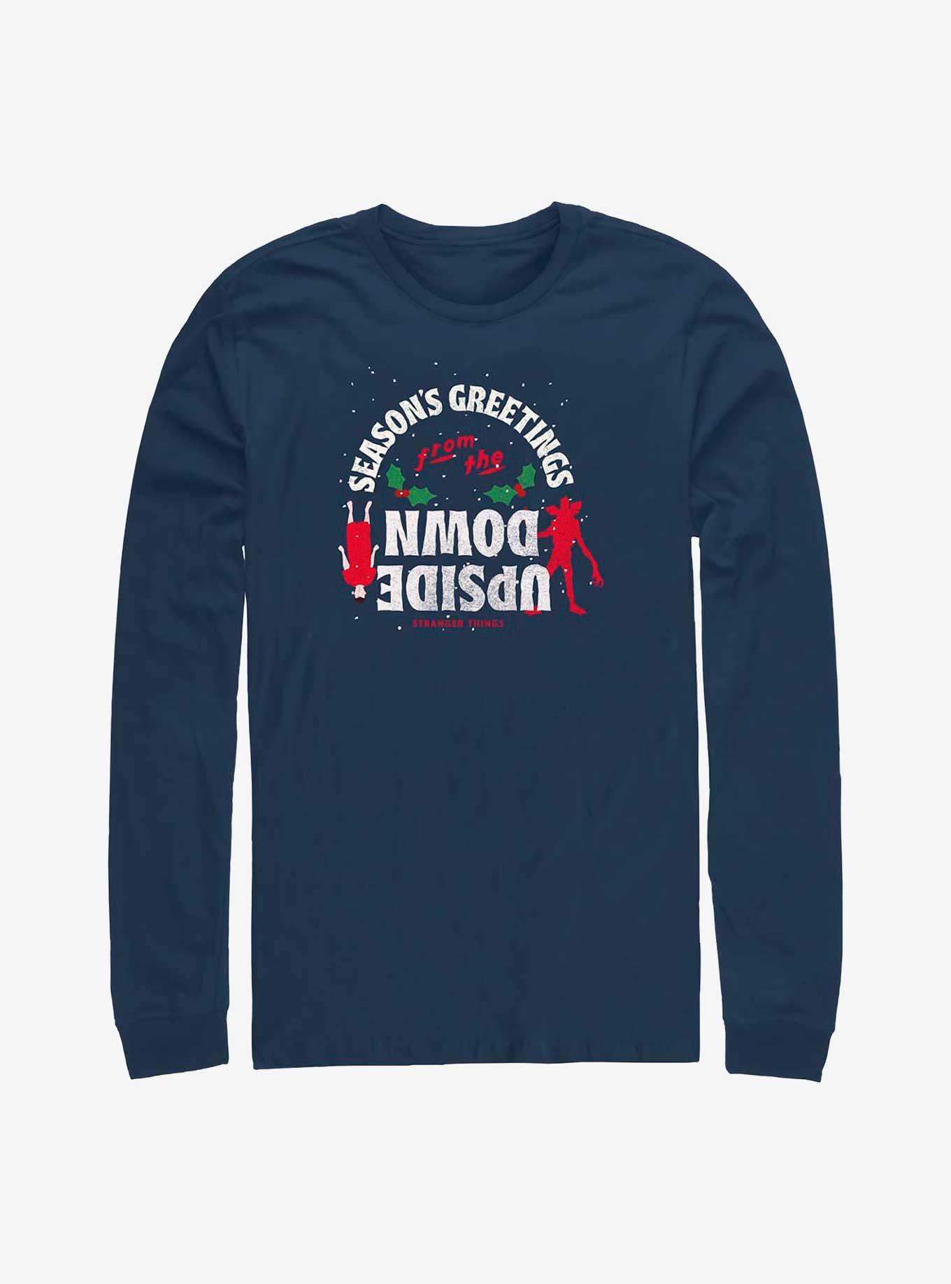 Stranger Things Season's Greetings From The Upside Down Long-Sleeve T-Shirt, , hi-res