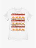 Stranger Things Surfer Boy Pizza Ugly Sweater Womens T-Shirt, WHITE, hi-res