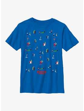 Stranger Things Holiday Tree Scenes Group Youth T-Shirt, , hi-res