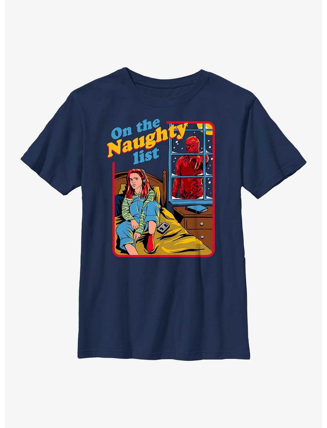 Stranger Things Max On The Naughty List Youth T-Shirt, NAVY, hi-res