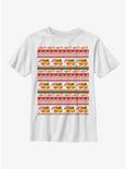 Stranger Things Surfer Boy Pizza Ugly Sweater Youth T-Shirt, WHITE, hi-res