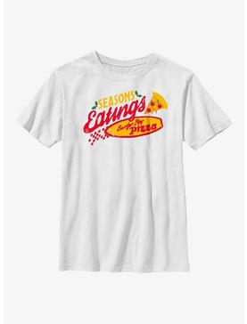 Stranger Things Season's Eatings Surfer Boy Pizza Logo Youth T-Shirt, , hi-res