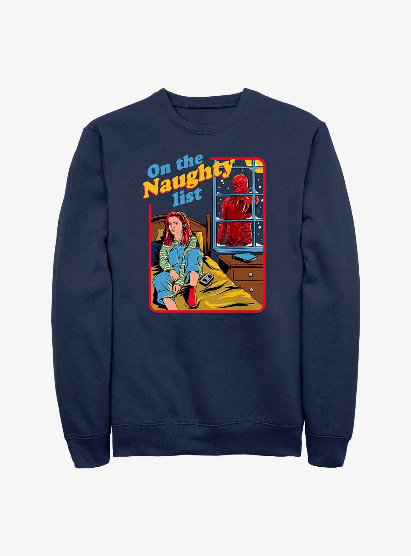 Stranger Things Max On The Naughty List Sweatshirt, NAVY, hi-res