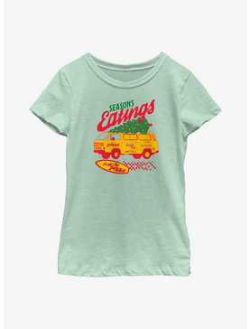 Stranger Things Season's Eating Surfer Boy Pizza Youth Girls T-Shirt, , hi-res