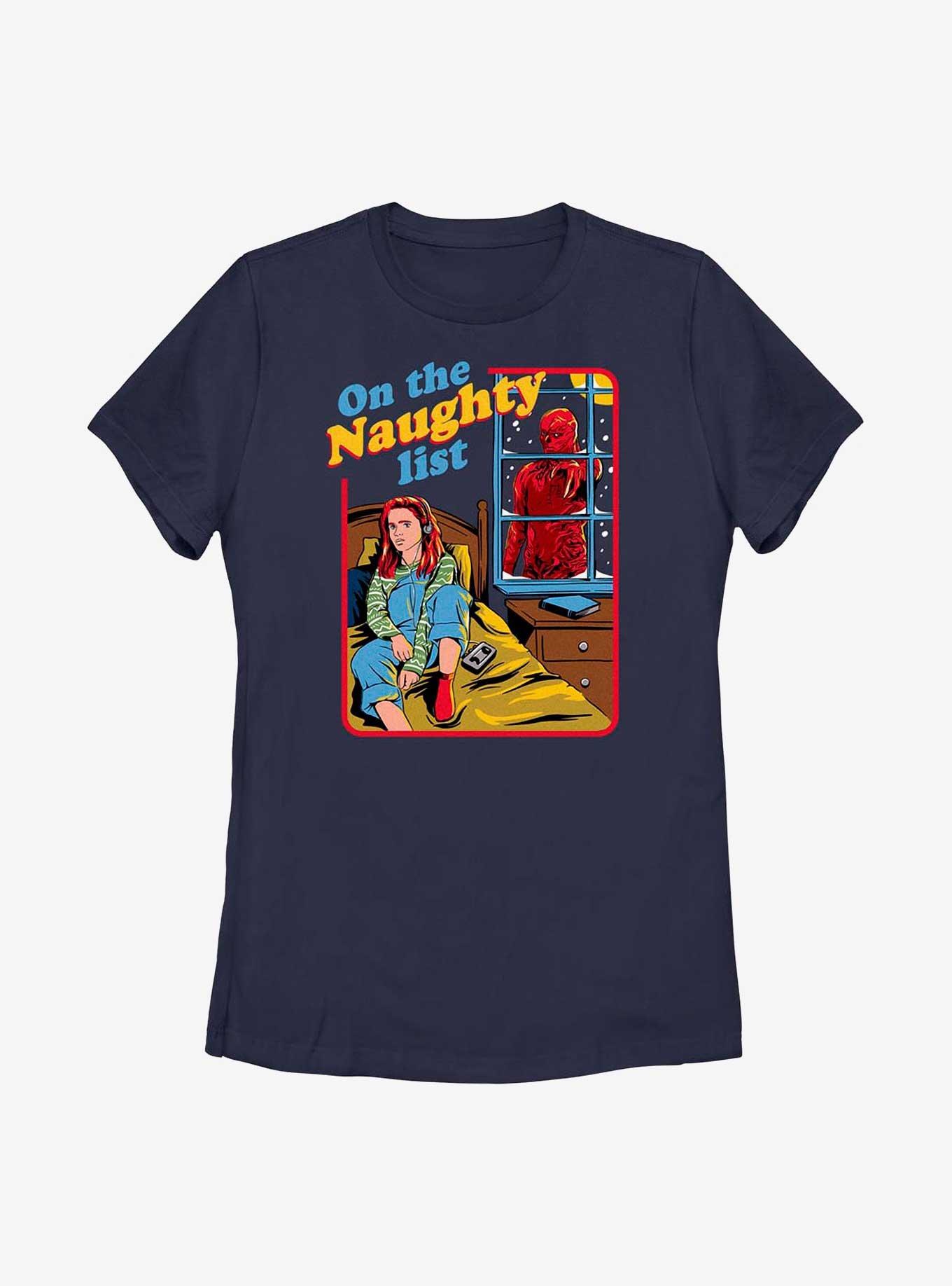 Stranger Things Max On The Naughty List Womens T-Shirt, NAVY, hi-res