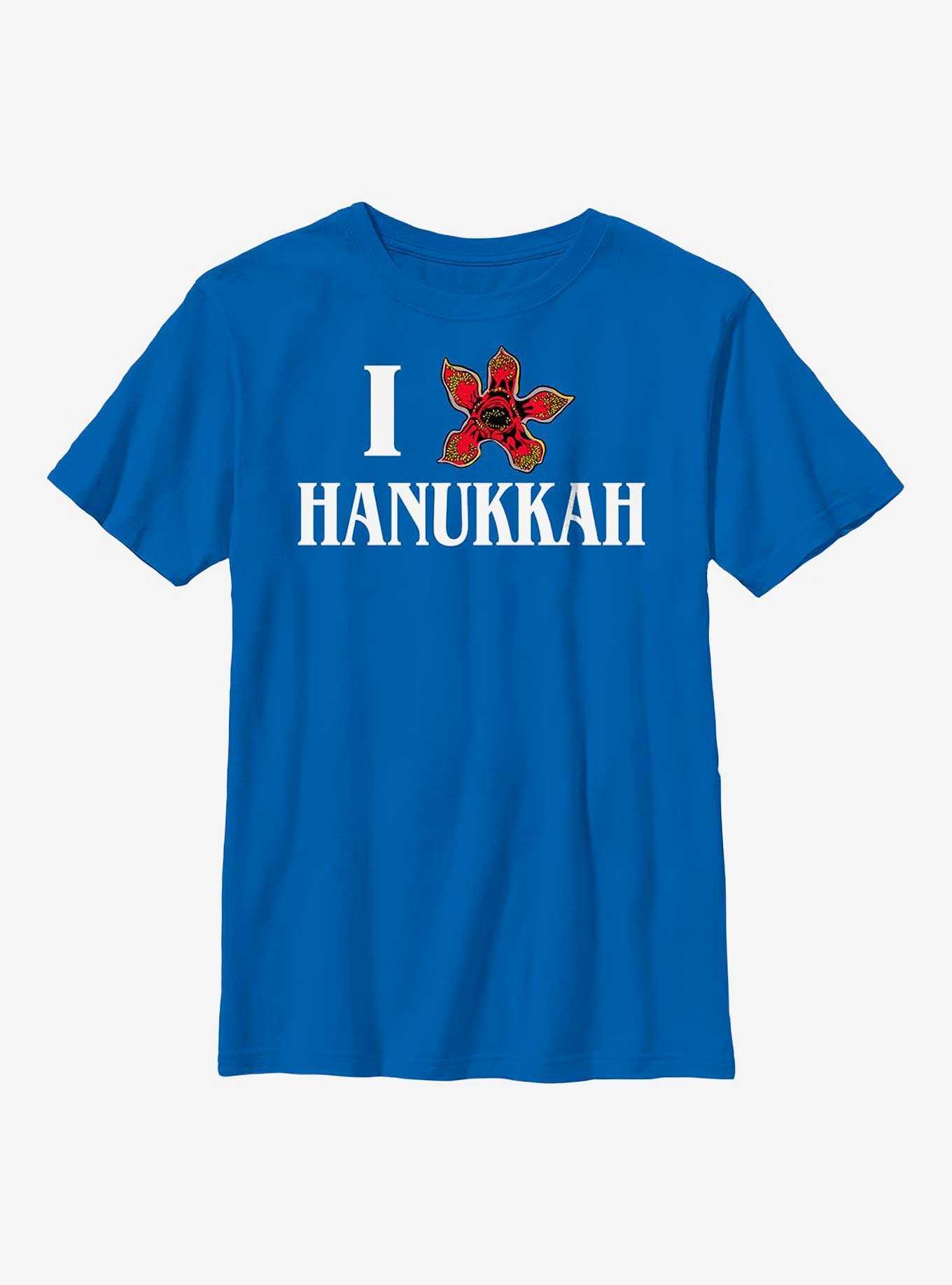 Stranger Things Demogorgon Hanukkah Youth T-Shirt, , hi-res