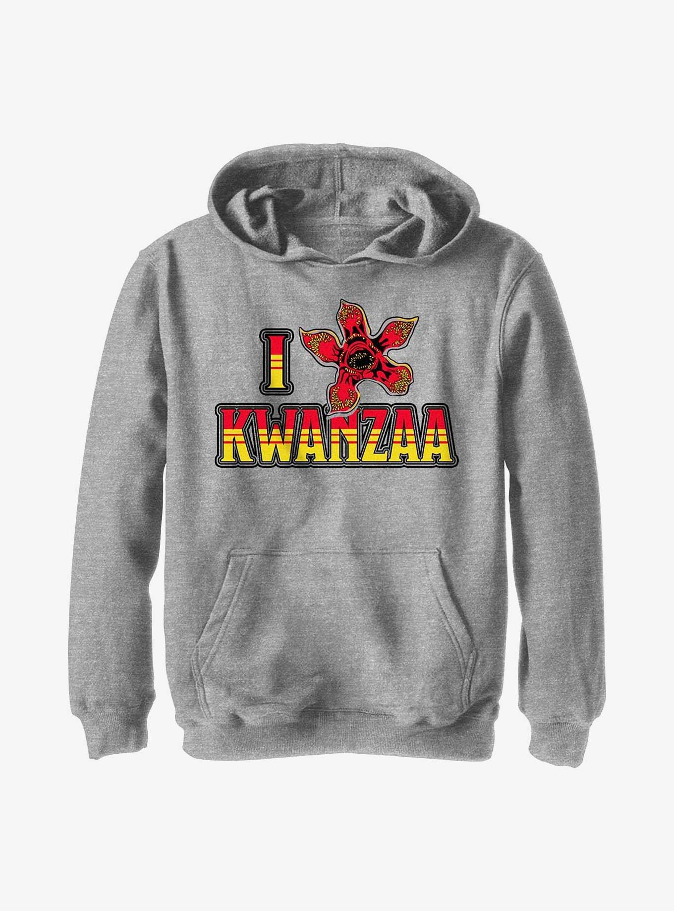Stranger Things Demogorgon Kwanzaa Youth T-Shirt, ATH HTR, hi-res