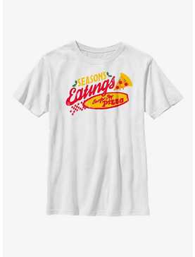 Stranger Things Season's Eatings Surfer Boy Pizza Logo Youth T-Shirt, , hi-res
