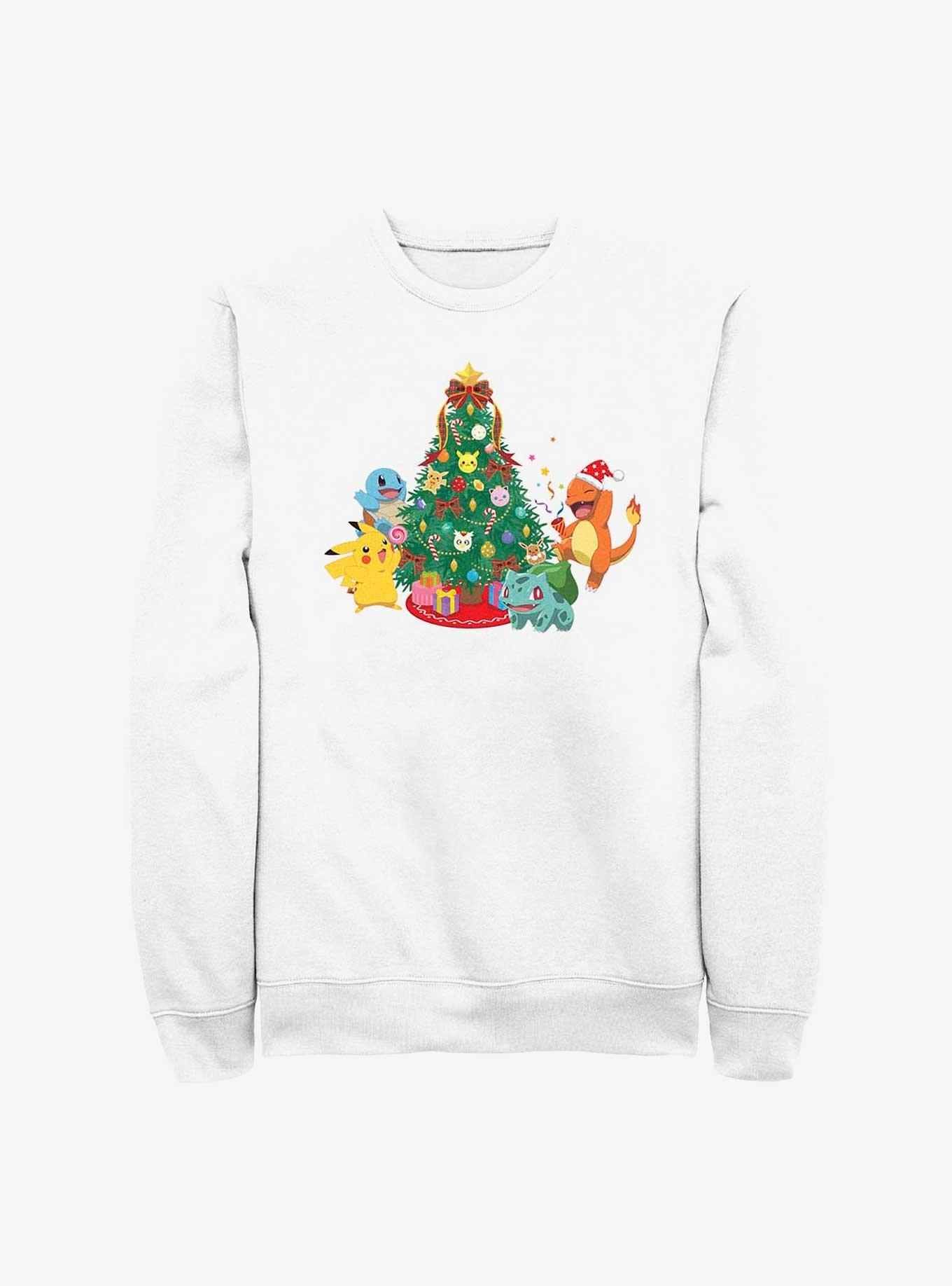 Pokémon Christmas Tree Pikachu, Squirtle, Bulbasaur And Charmander Sweatshirt, , hi-res