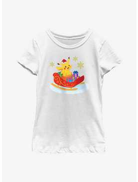 Pokémon Pikachu Christmas Ride Youth Girls T-Shirt, , hi-res