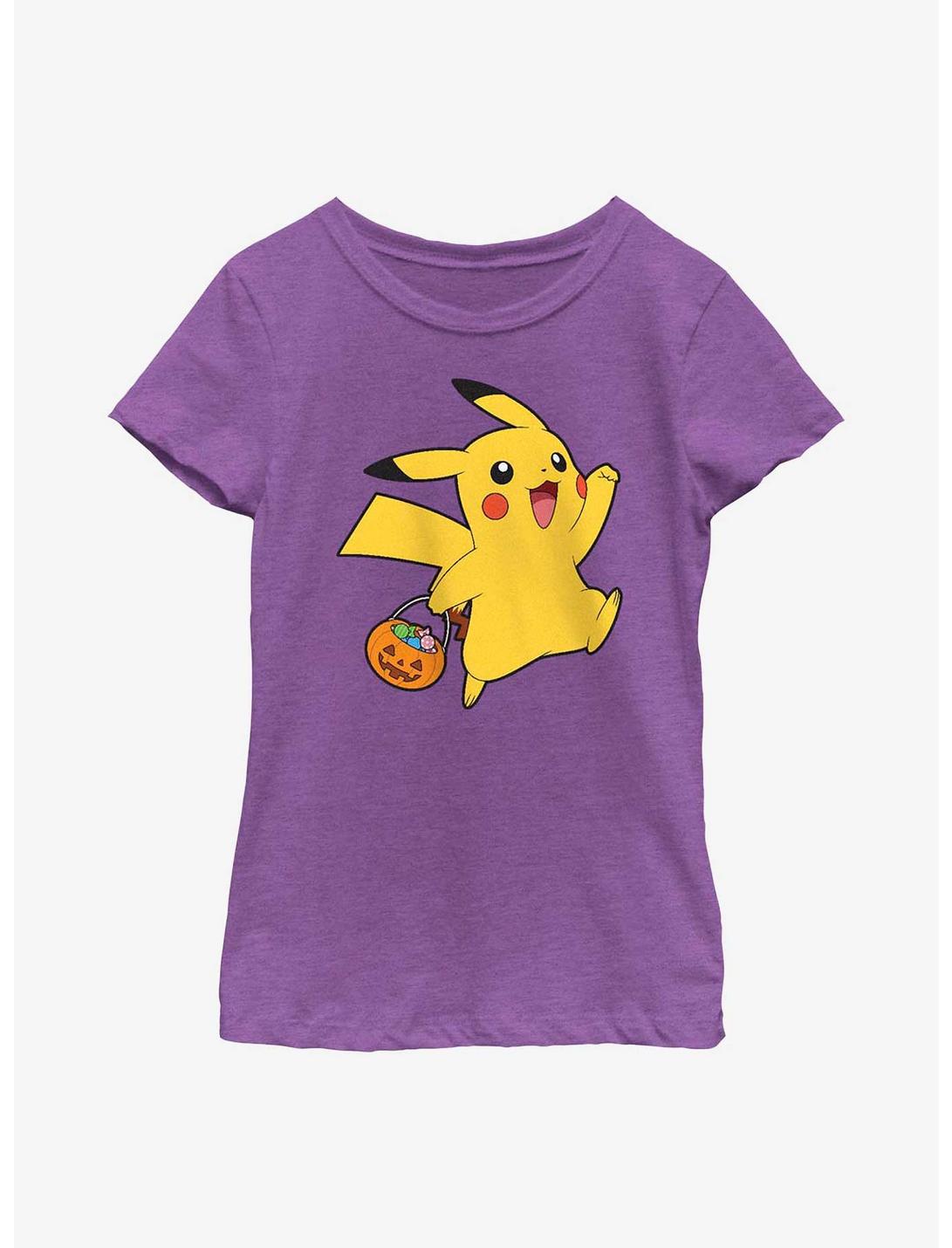 Pokémon Pikachu Trick-Or-Treating  Youth Girls T-Shirt, PURPLE BERRY, hi-res