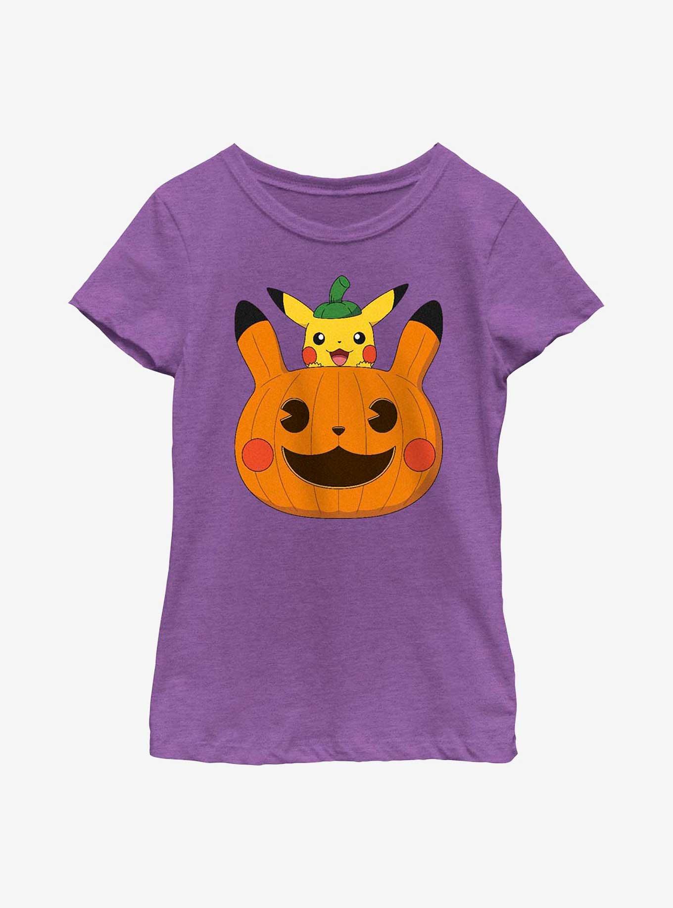Pokémon Pumpkin Pikachu Youth Girls T-Shirt, PURPLE BERRY, hi-res