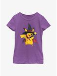 Pokémon Witch Hat Pikachu Youth Girls T-Shirt, PURPLE BERRY, hi-res