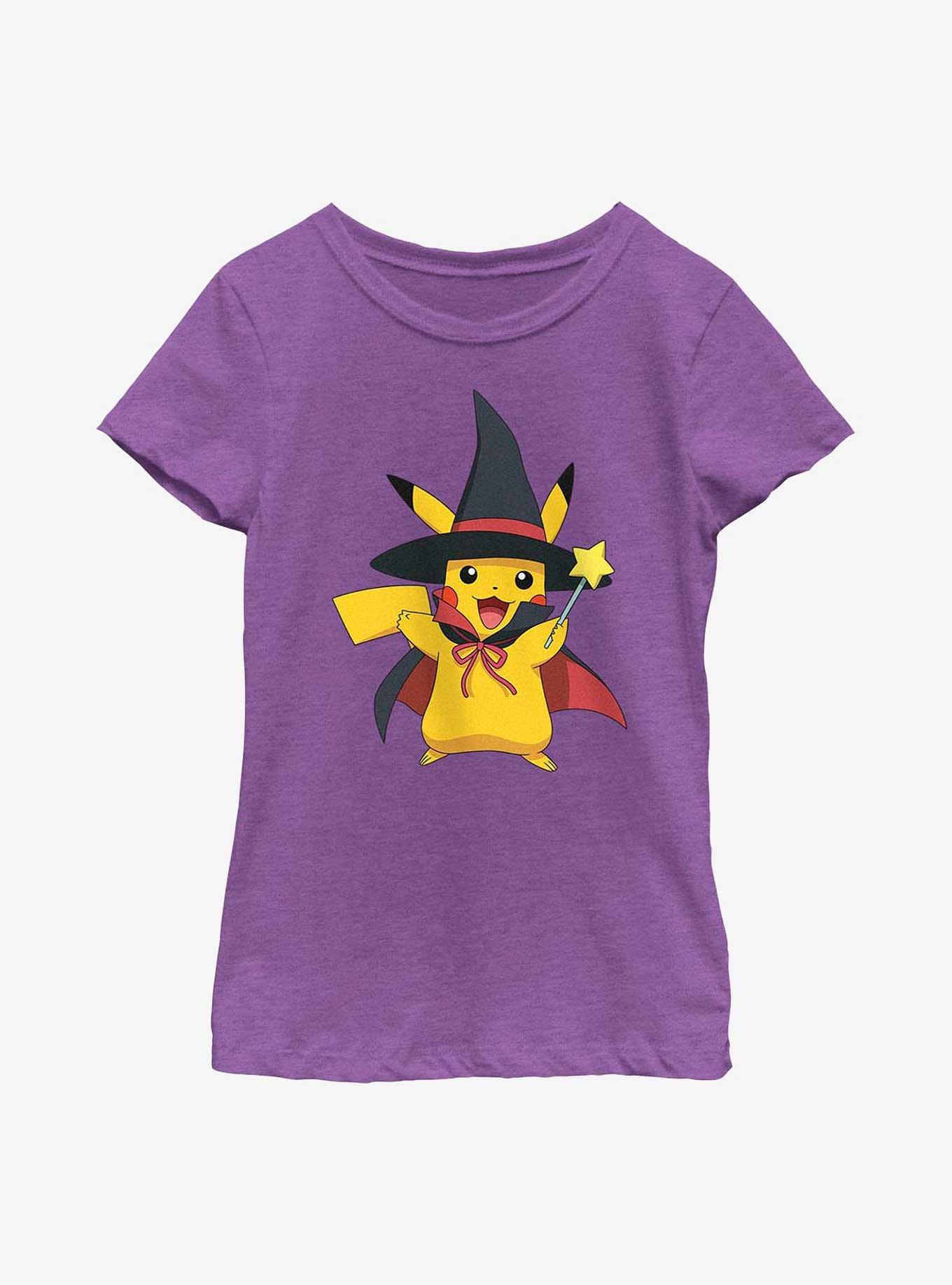 Pok&eacute;mon Witch Hat Pikachu Youth Girls T-Shirt, PURPLE BERRY, hi-res