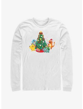 Pokémon Christmas Tree Pikachu, Squirtle, Bulbasaur And Charmander Long-Sleeve T-Shirt, , hi-res