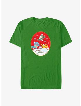 Pokémon Holiday Badge Squirtle, Rowlet And Pikachu T-Shirt, , hi-res