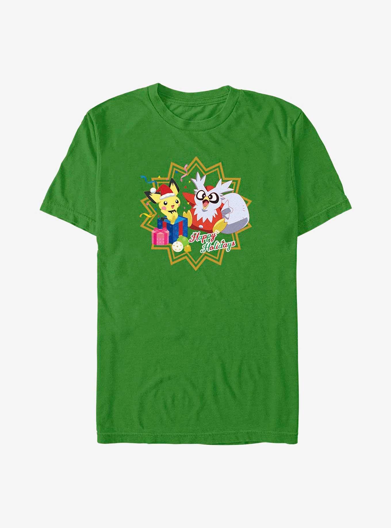 Pokémon Pichu And Delibird Holiday Party T-Shirt