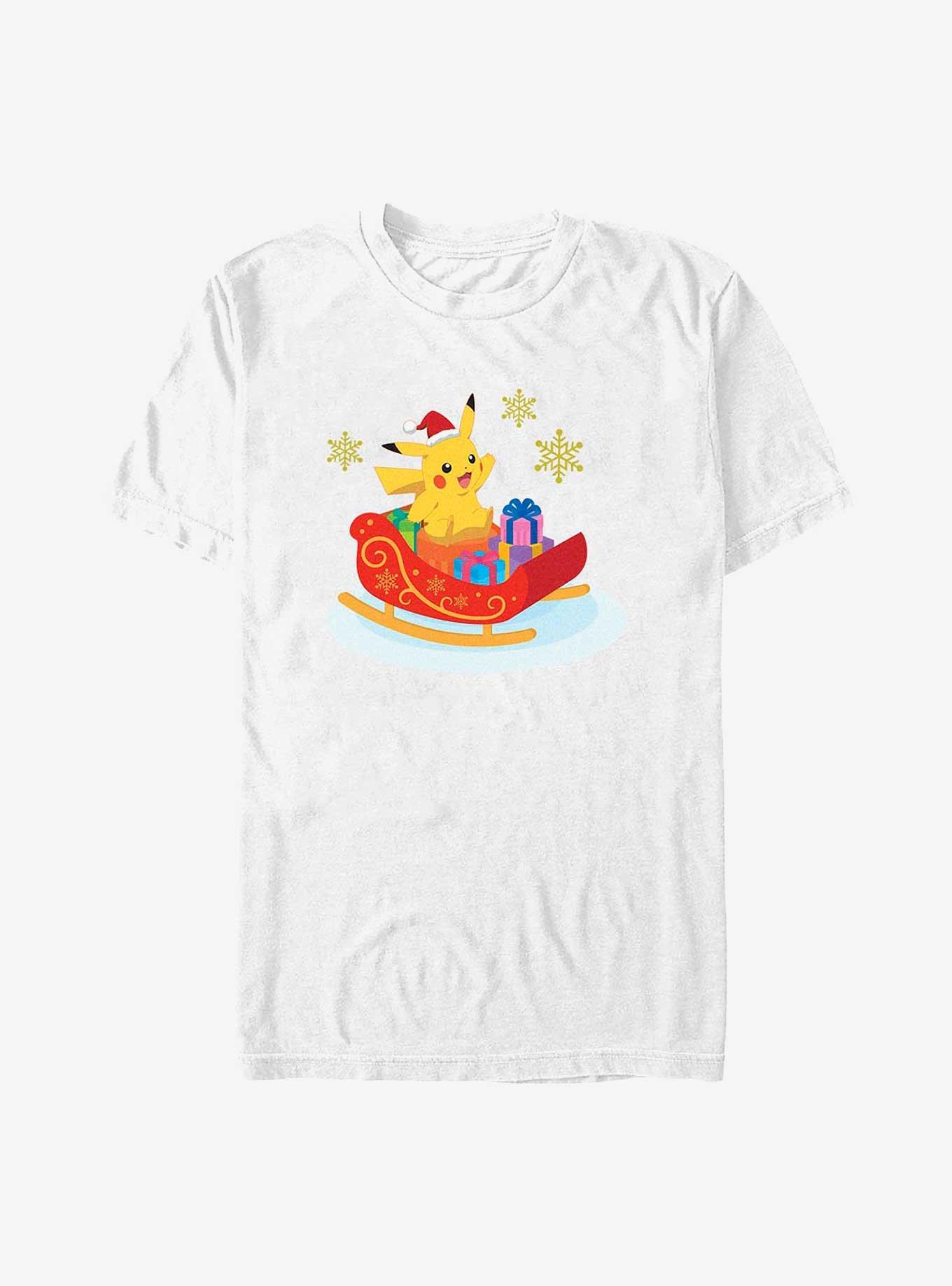 Pokémon Pikachu Christmas Ride T-Shirt, WHITE, hi-res