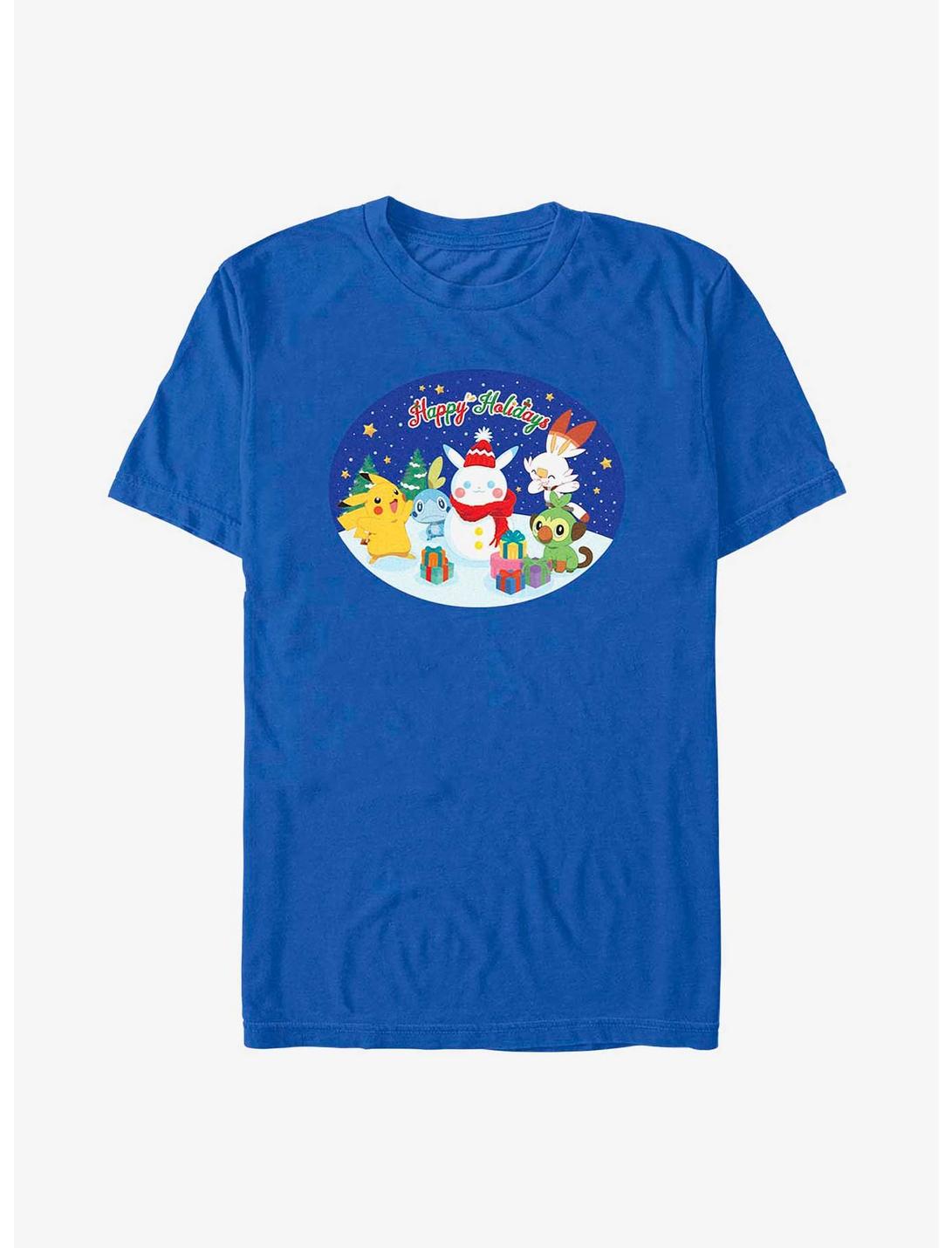 Pokémon Snow Globe Pikachu, Sobble, Scorbunny, And Grookey T-Shirt, ROYAL, hi-res
