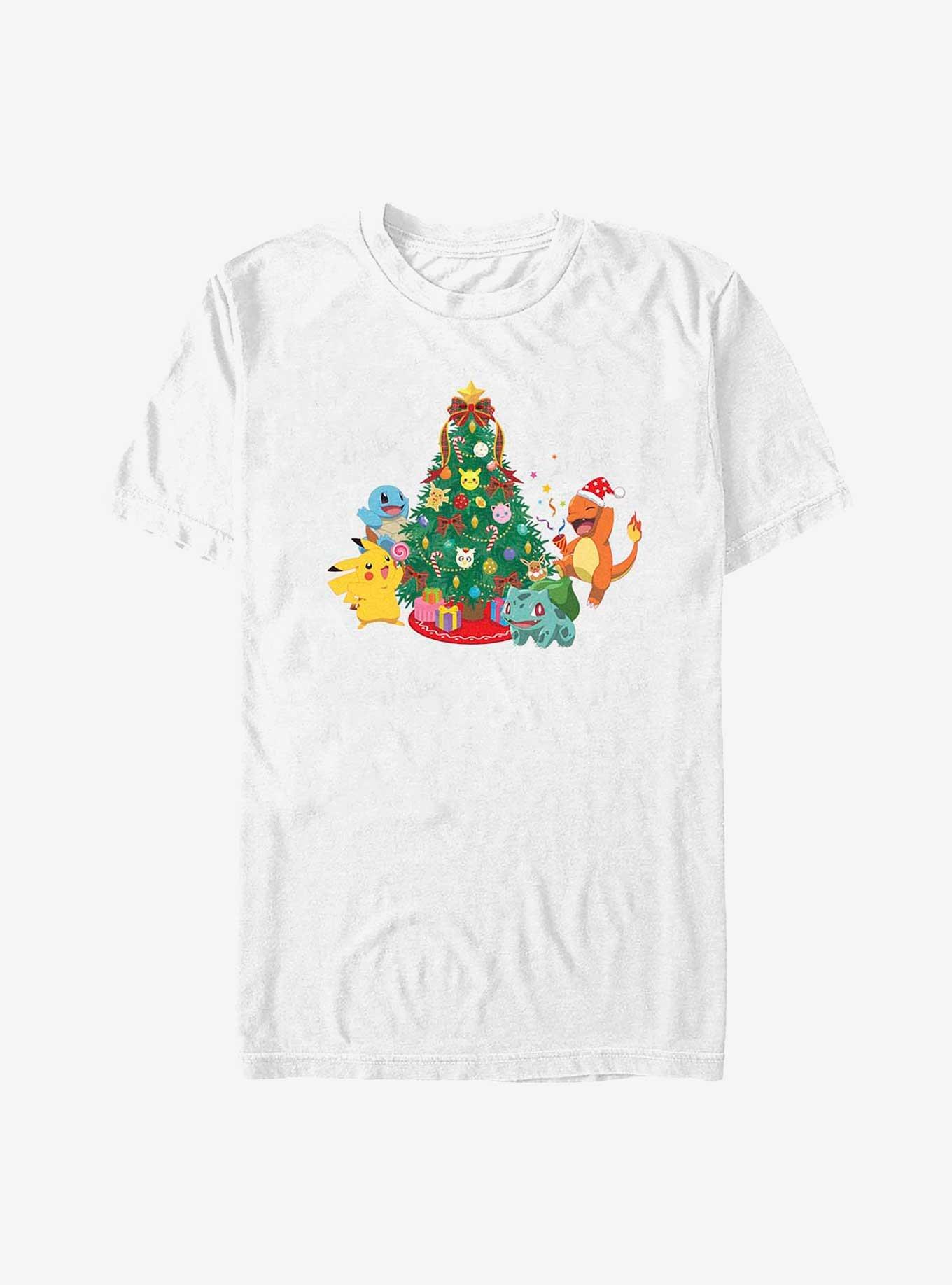 Pokémon Christmas Tree Pikachu, Squirtle, Bulbasaur And Charmander T-Shirt, , hi-res