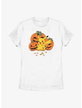 Pokémon Pumpkins And Candy Corn Pikachu Womens T-Shirt, , hi-res