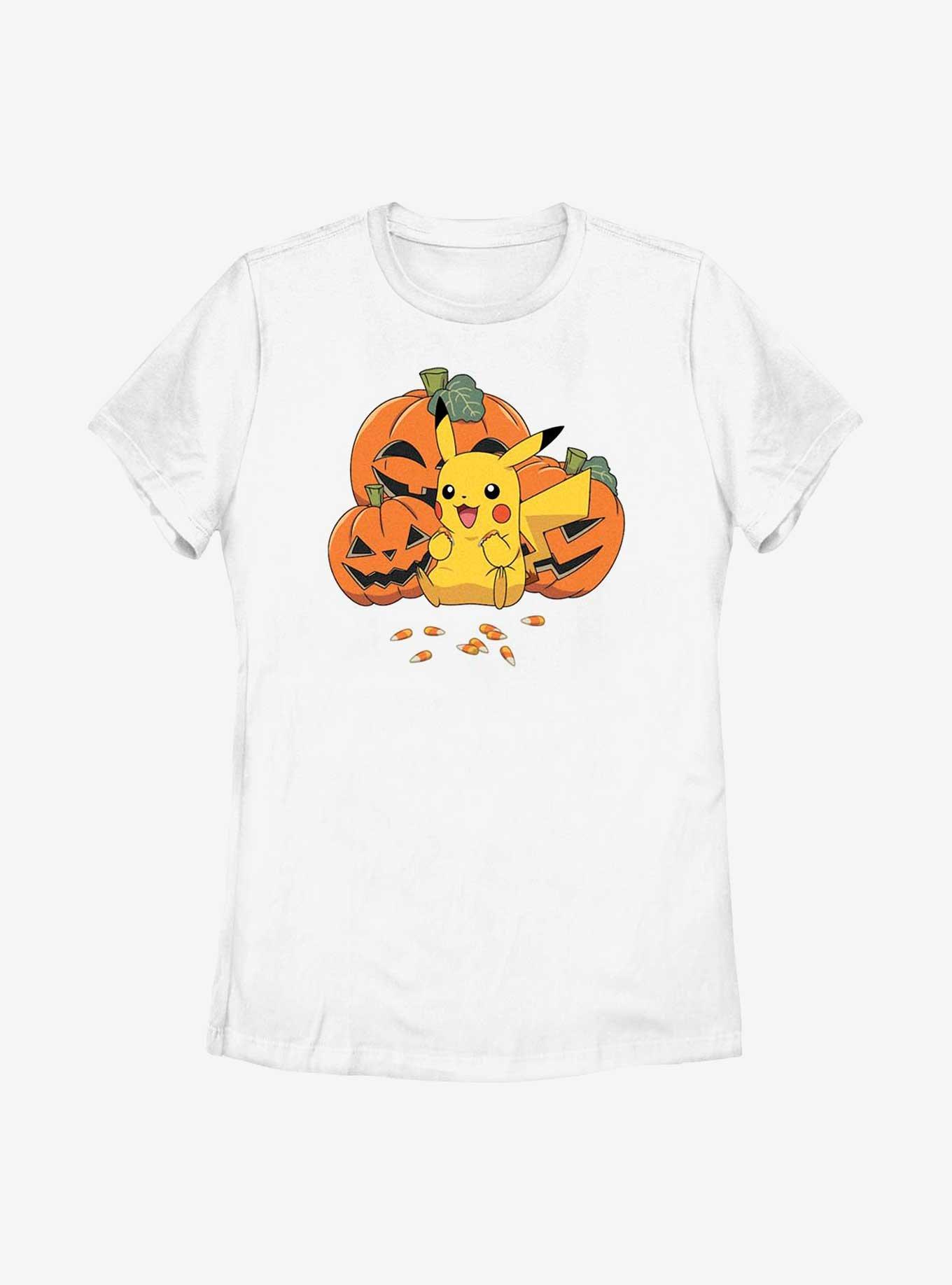 Pok&eacute;mon Pumpkins And Candy Corn Pikachu Womens T-Shirt, , hi-res