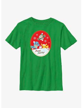 Pokémon Holiday Badge Squirtle, Rowlet And Pikachu Youth T-Shirt, , hi-res
