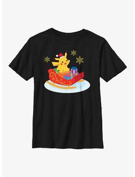 Pokémon Pikachu Christmas Ride Youth T-Shirt, , hi-res