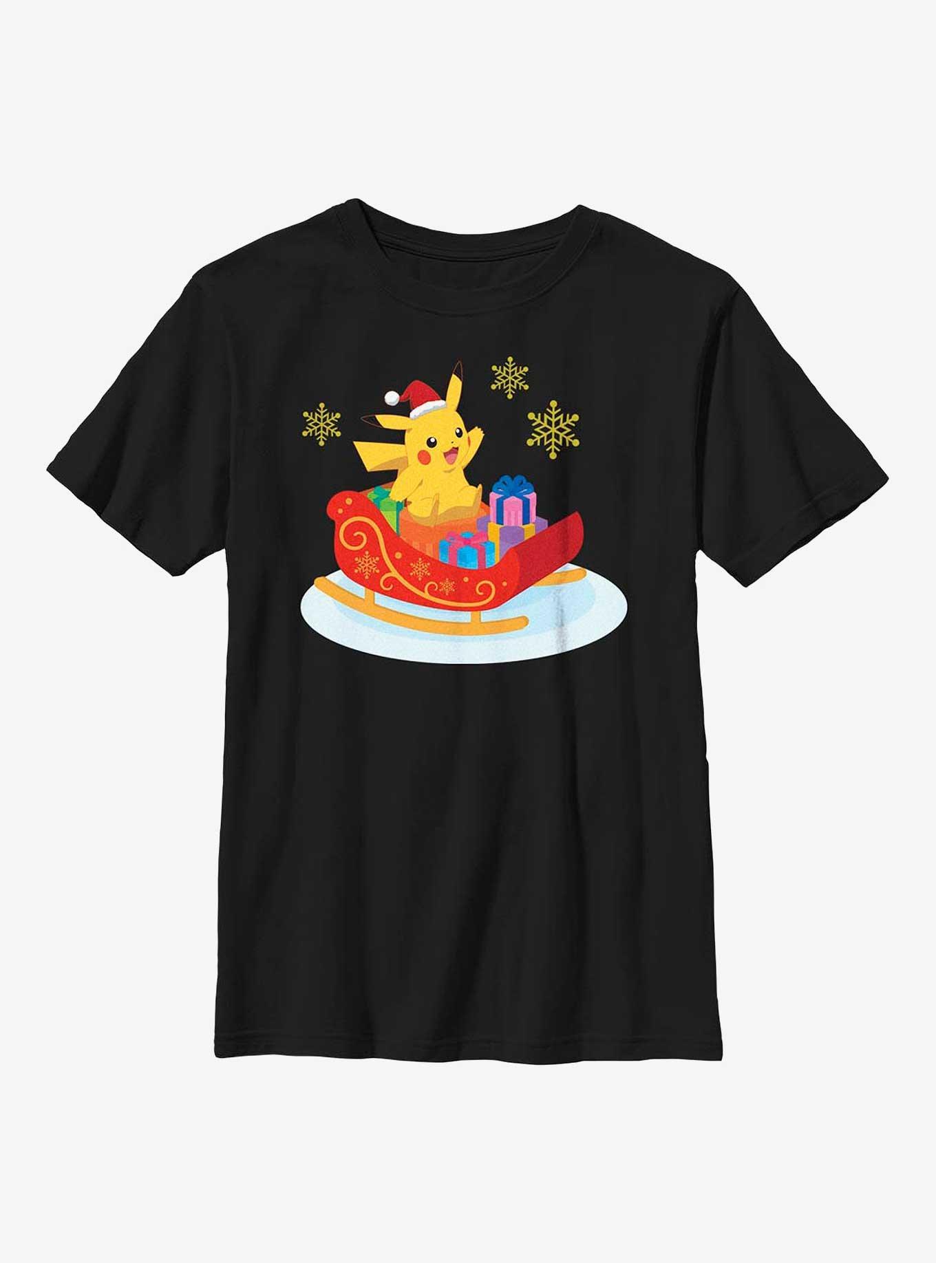 Pokémon Pikachu Christmas Ride Youth T-Shirt, , hi-res