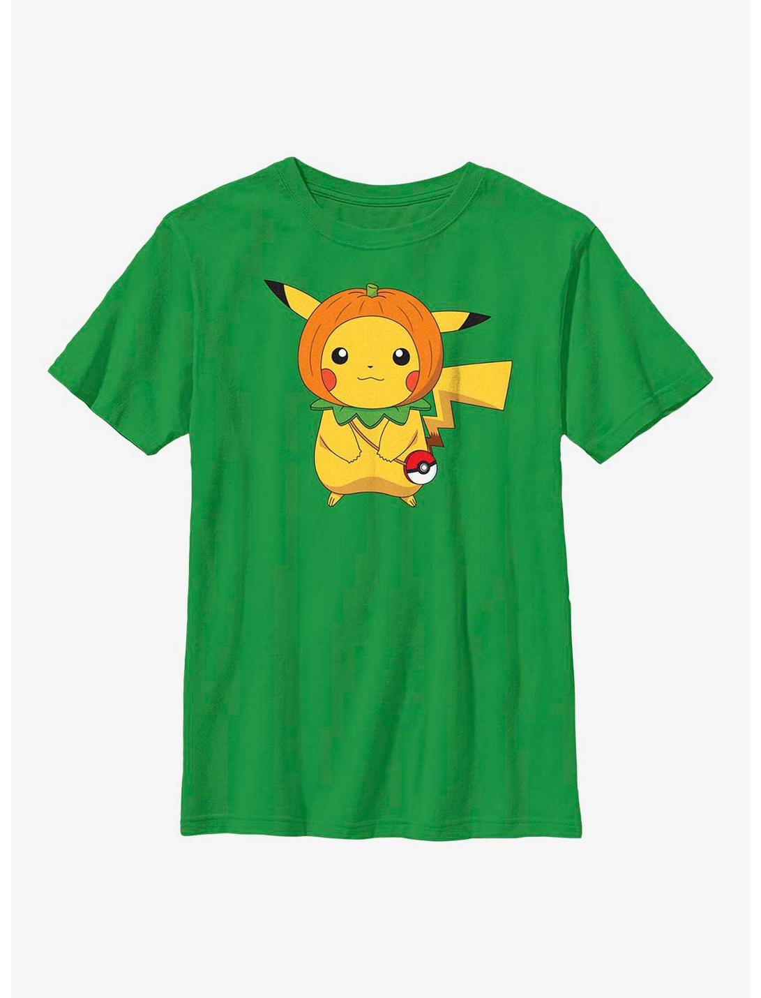 Pokémon Pumpkin Hat Pikachu Youth T-Shirt, KELLY, hi-res