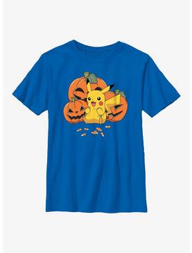 Pokémon Pumpkins And Candy Corn Pikachu Youth T-Shirt, , hi-res