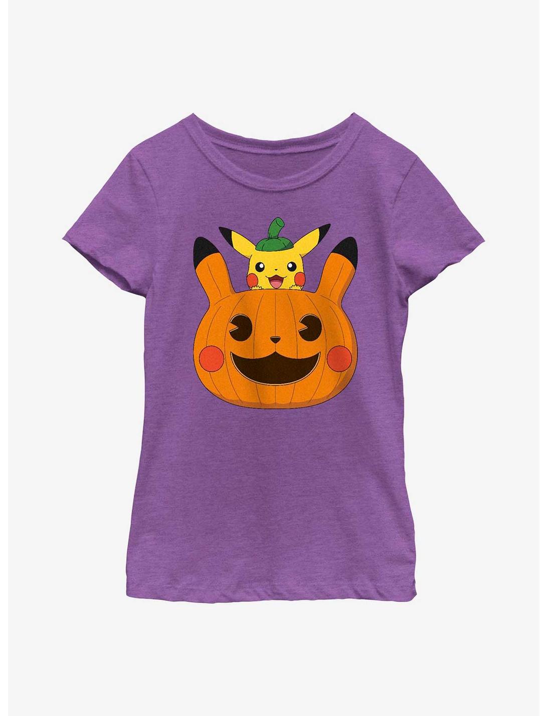Pokémon Pumpkin Pikachu Youth Girls T-Shirt, PURPLE BERRY, hi-res