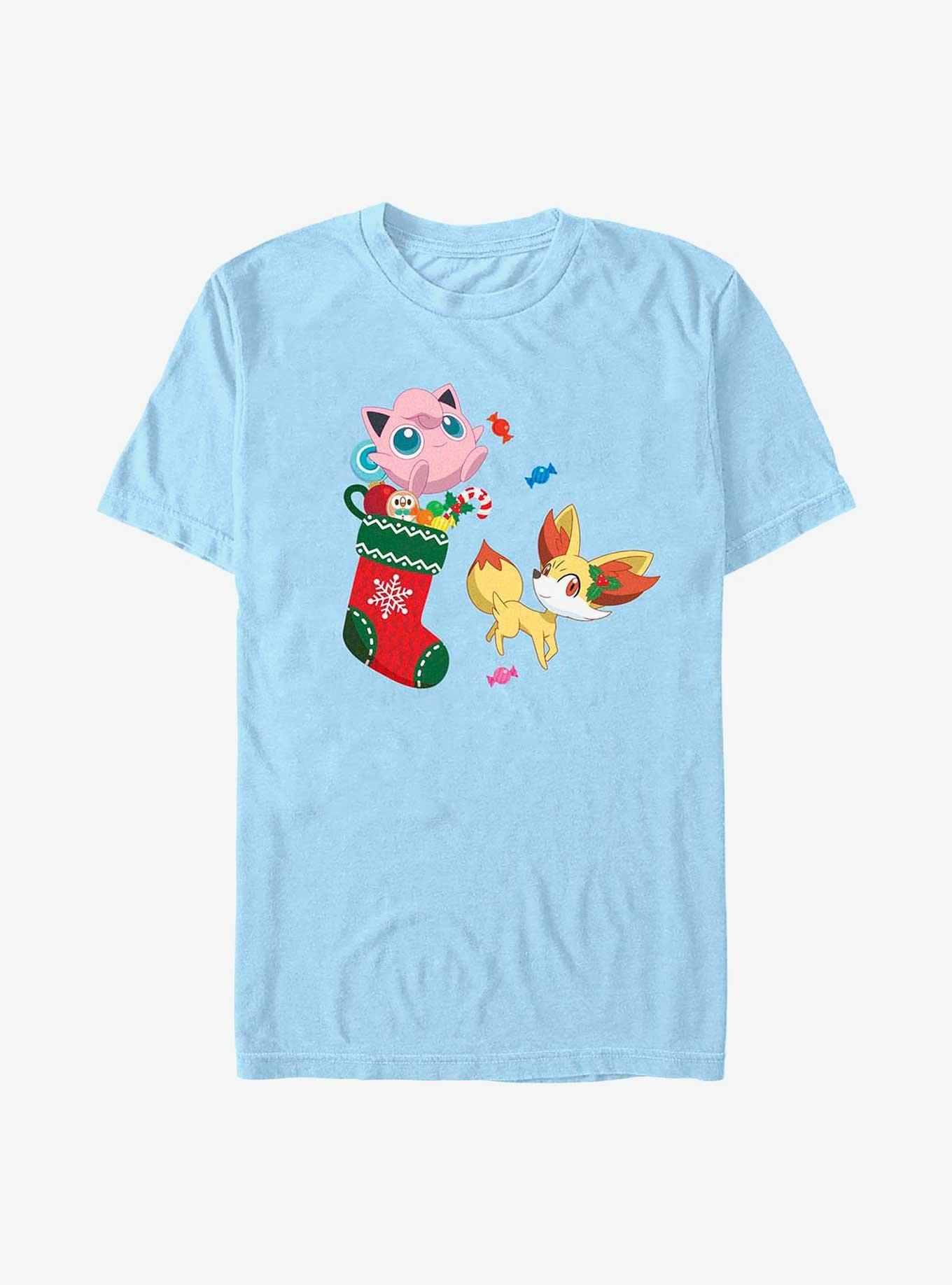 Pokémon Jigglypuff And Fennekin Gift Stocking T-Shirt, LT BLUE, hi-res