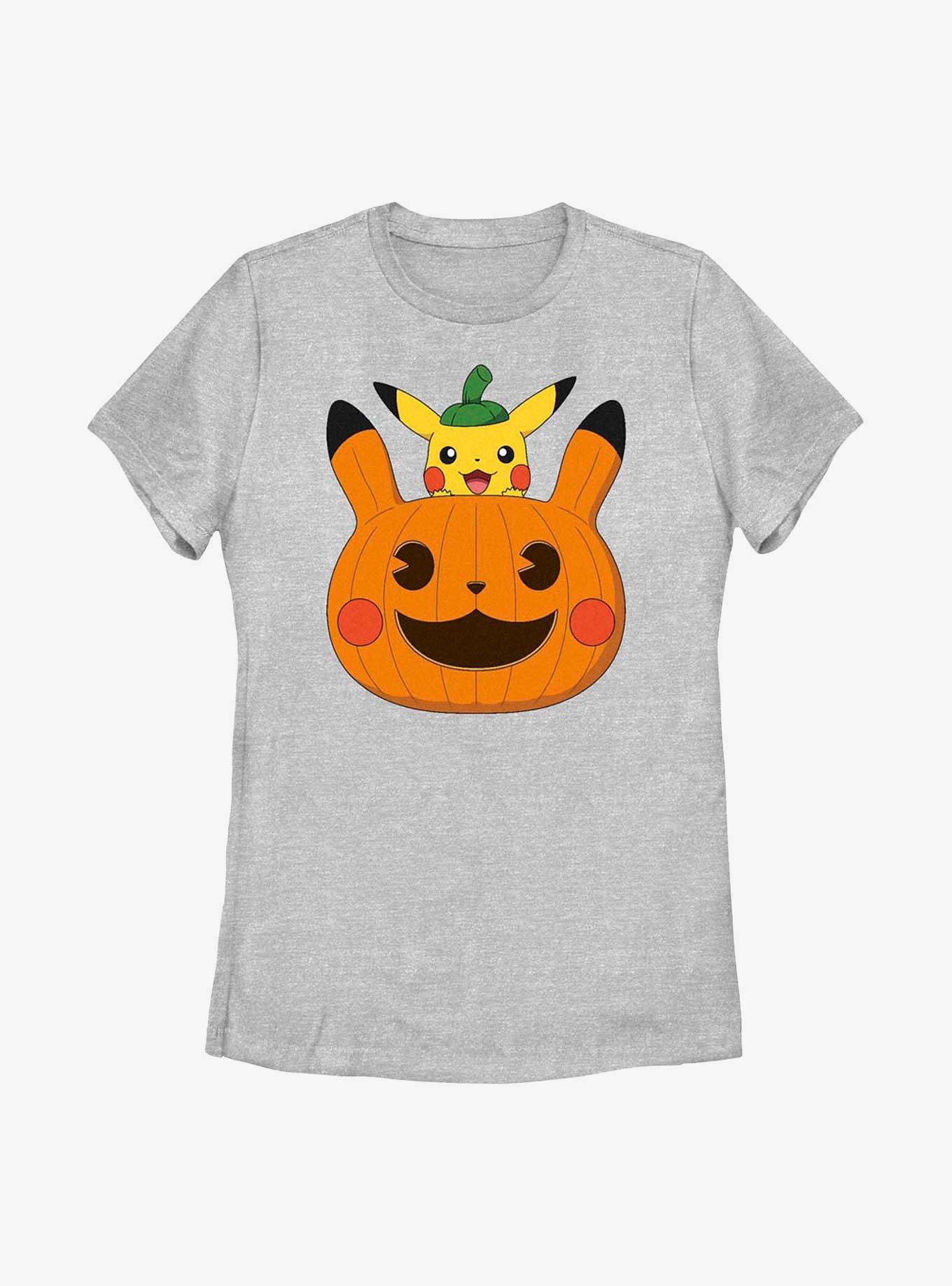 Pokémon Pumpkin Pikachu Womens T-Shirt, ATH HTR, hi-res