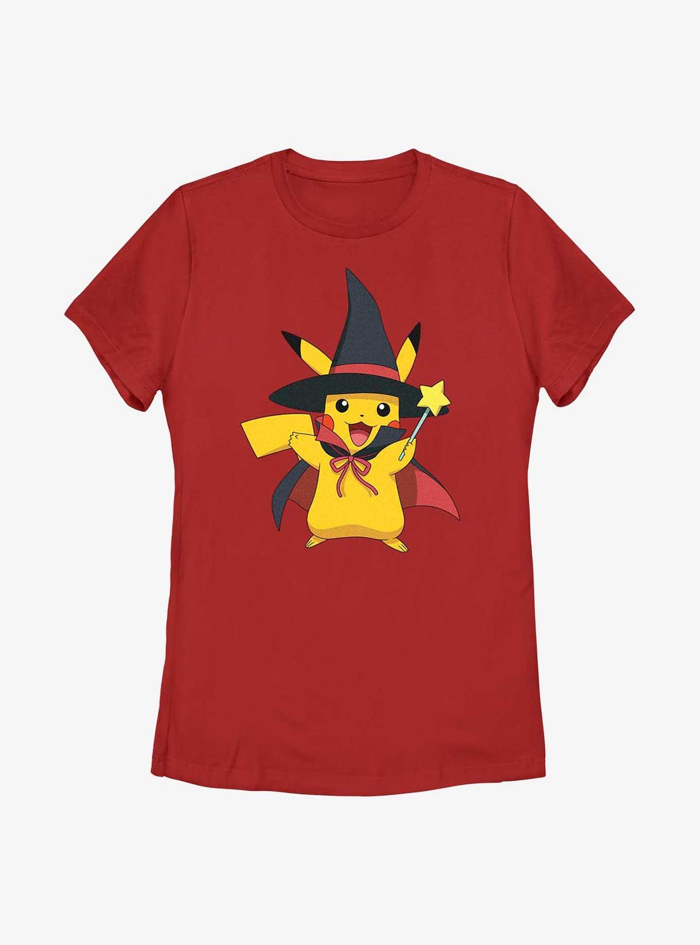 Pokémon Witch Hat Pikachu Womens T-Shirt, RED, hi-res