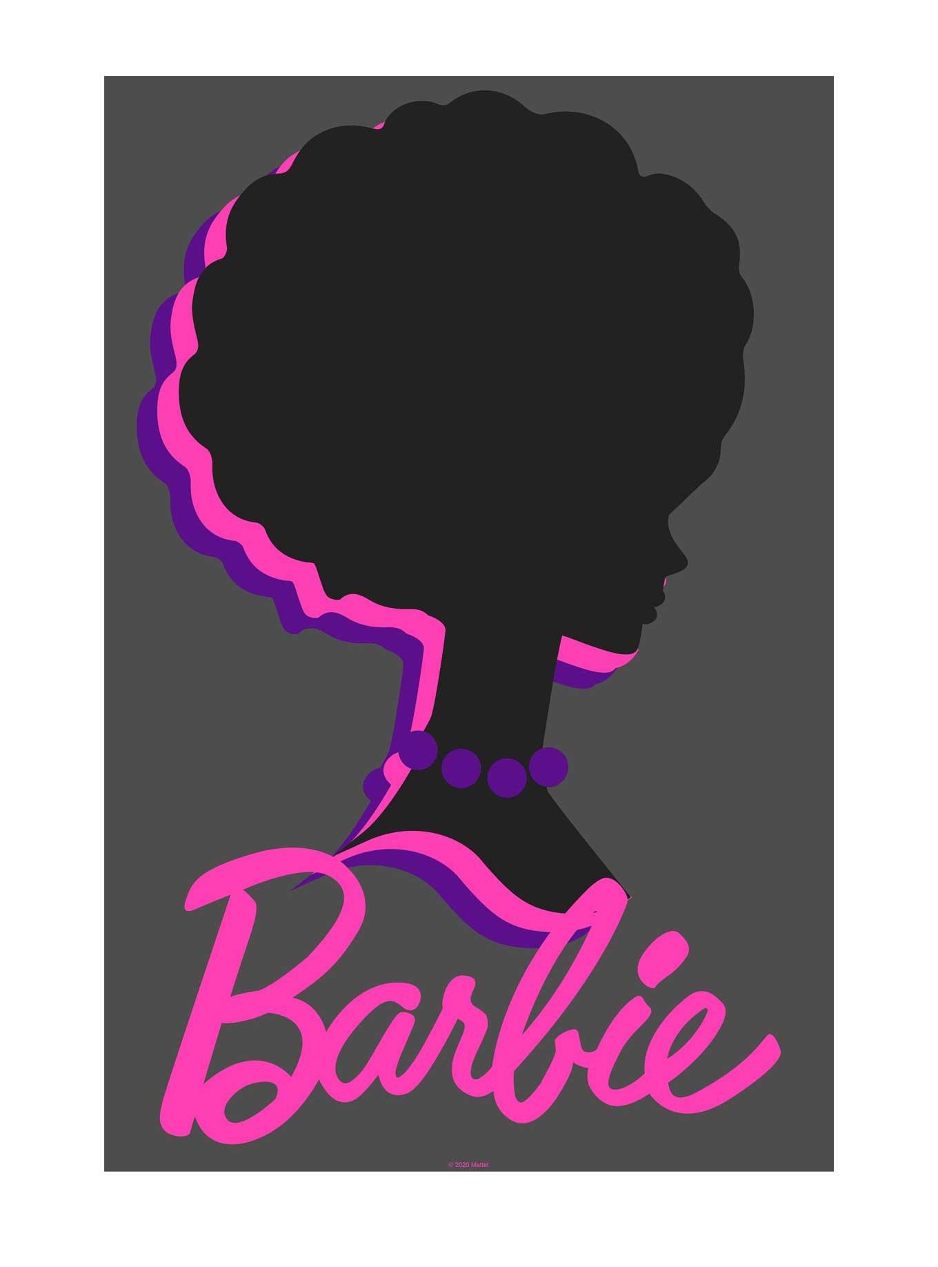 Barbie: Afro Barbie Silhouette 16x24 Poster - WHITE | Hot Topic