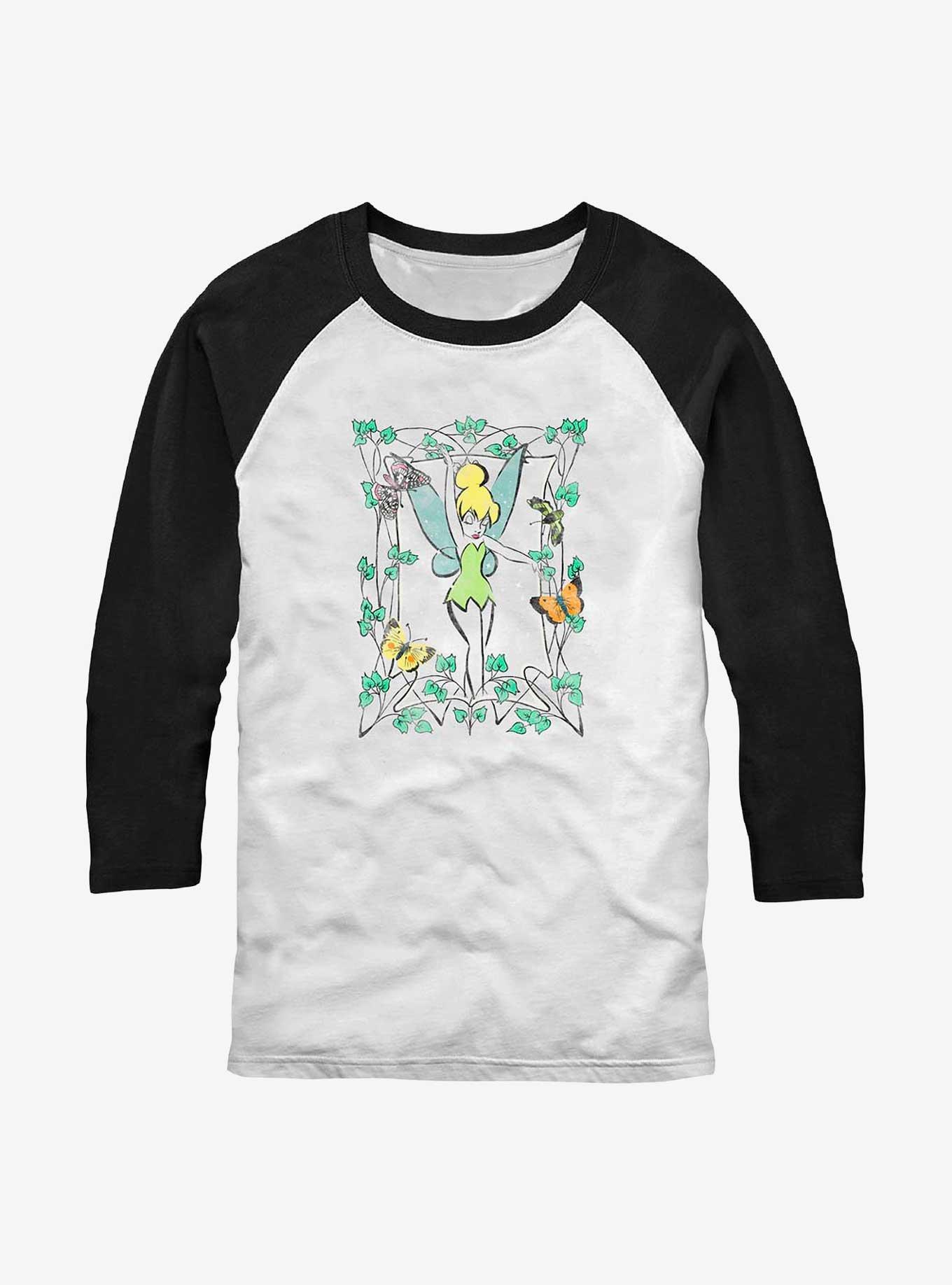 Disney Tinker Bell Sketch Raglan T-Shirt - MULTI | BoxLunch, image size:1091x1430