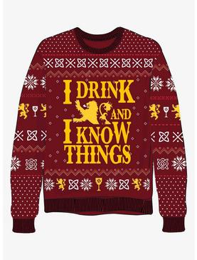 Game Of Thrones I Drink And I Know Things Knit Sweater, , hi-res