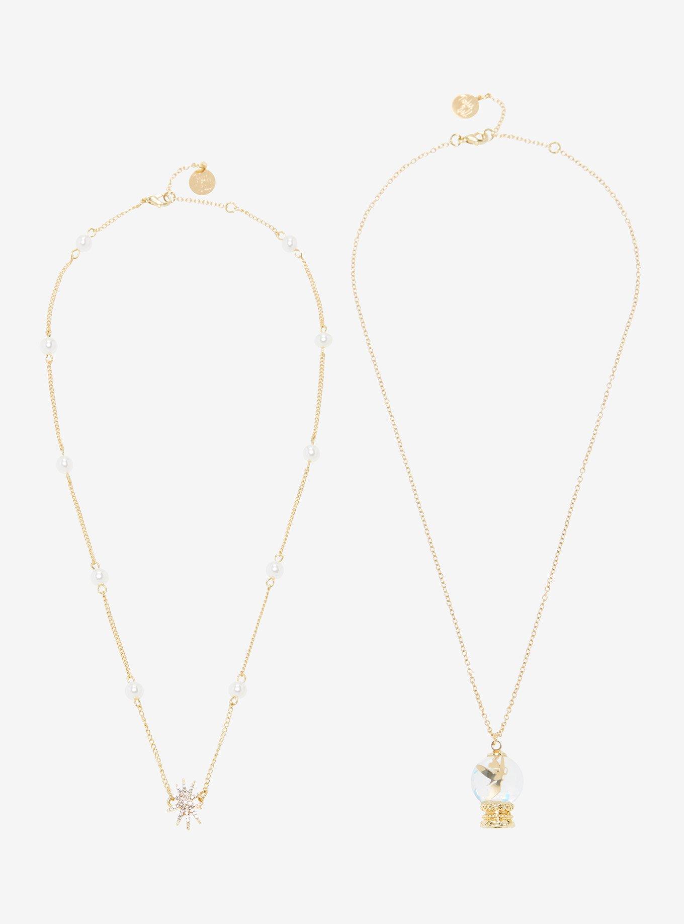 Disney Tinker Bell Crystal Ball Star Necklace Set, , hi-res