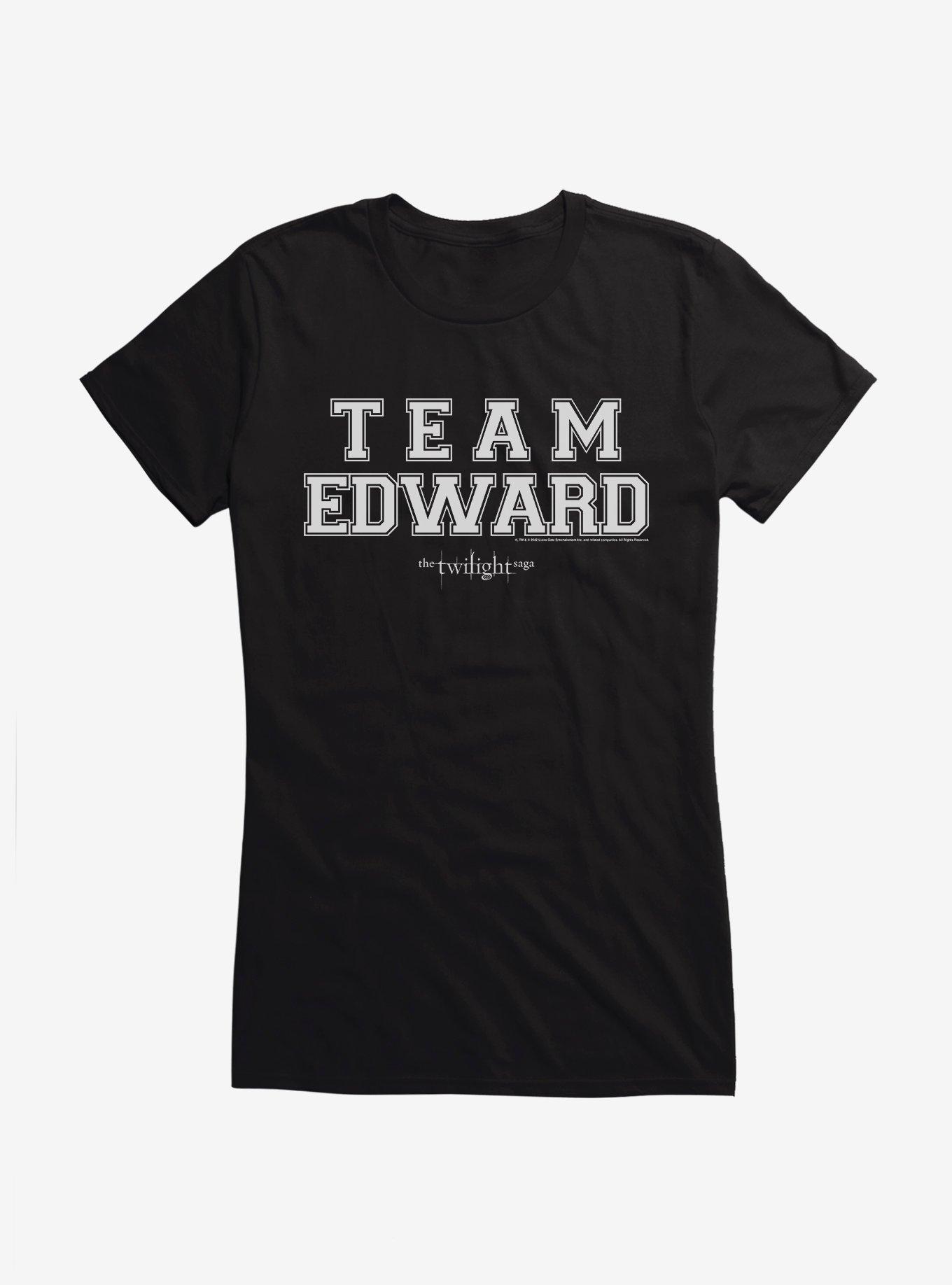Twilight Team Edward Collegiate Font Girls T-Shirt
