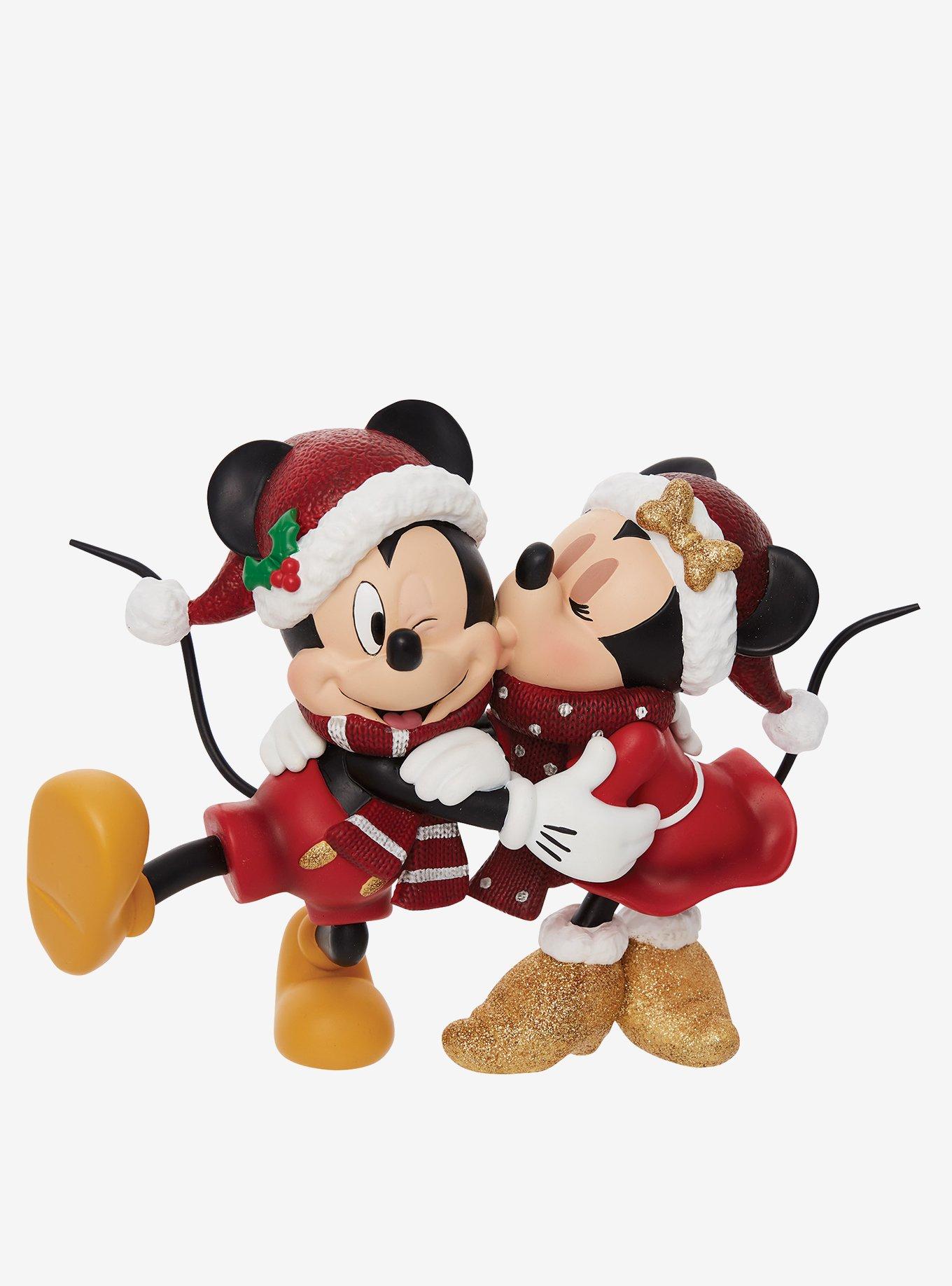 Disney Mickey Mouse and Minnie Couple Holiday Figurine, , hi-res