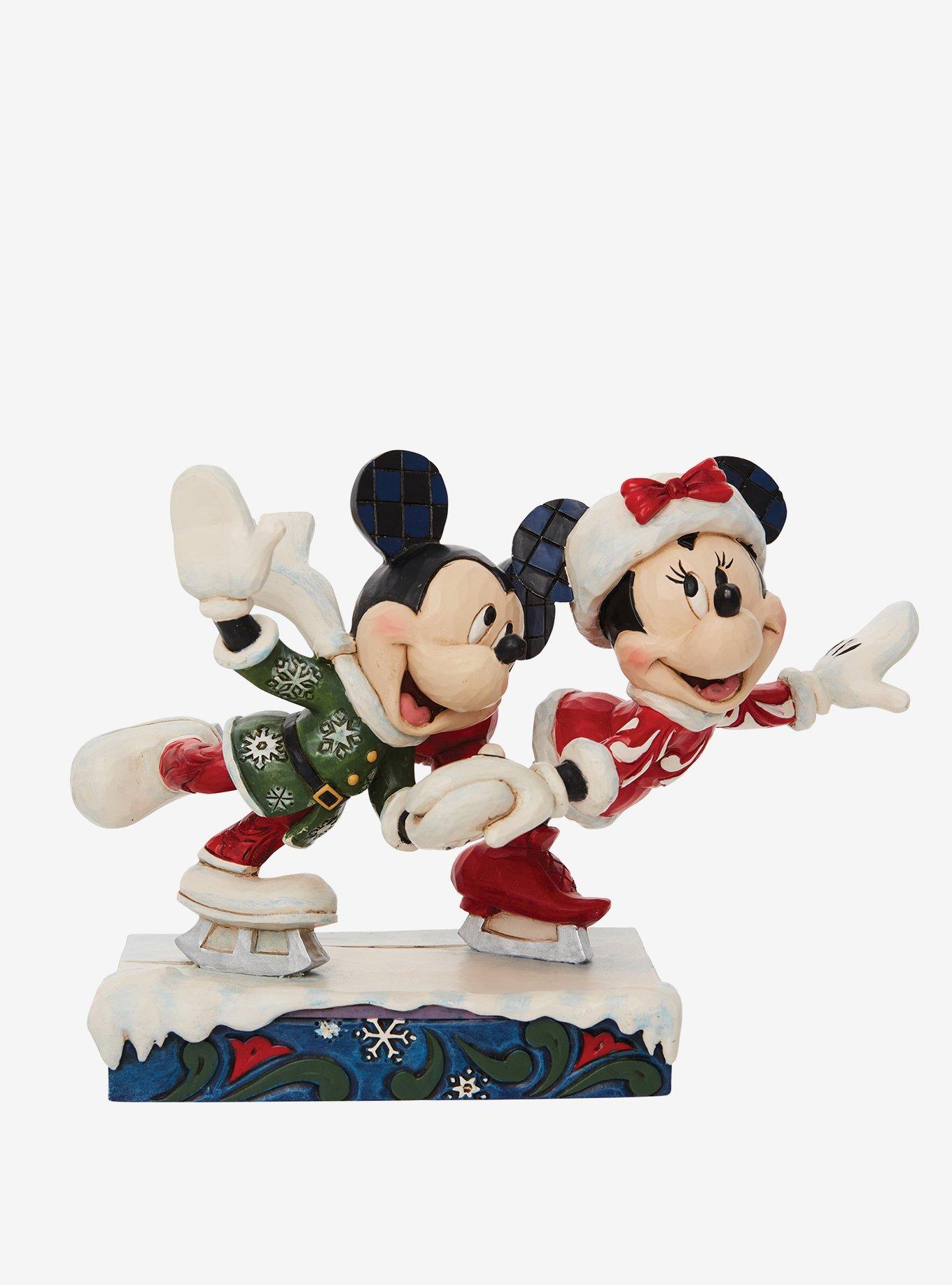 Disney Minnie Mouse and Mickey Ice Skating Figurine, , hi-res