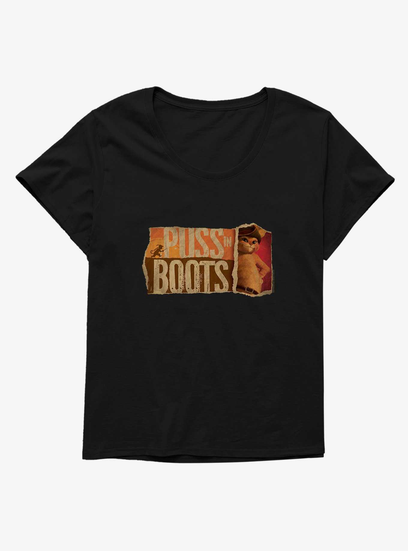 Puss In Boots Scrap Poster Girls T-Shirt Plus Size, , hi-res