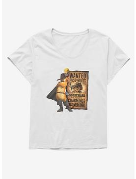 Puss In Boots Wanted Poster Girls T-Shirt Plus Size, , hi-res