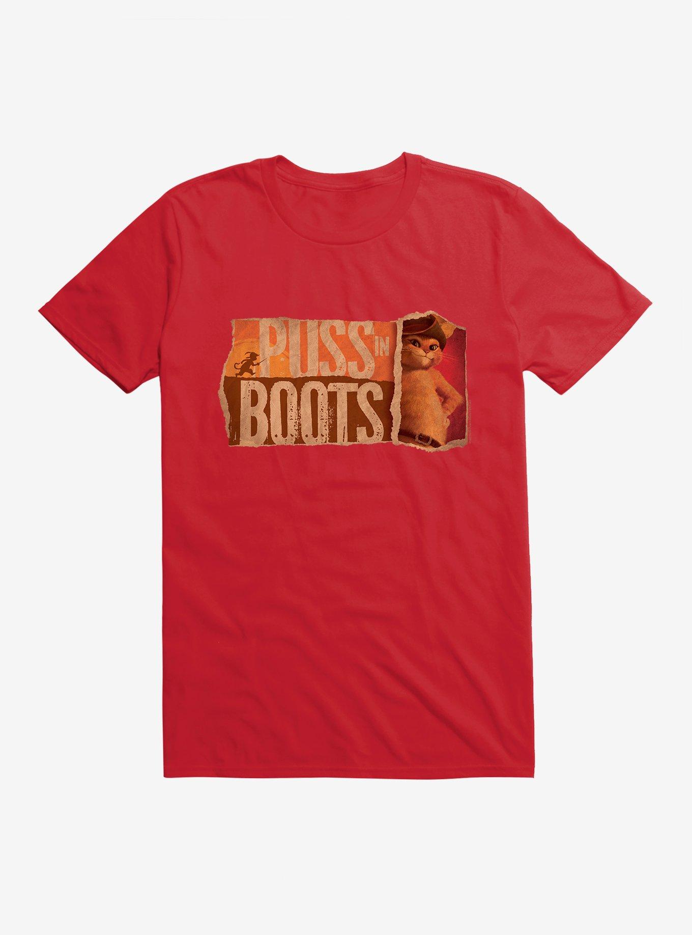 Puss In Boots Scrap Poster T-Shirt, , hi-res