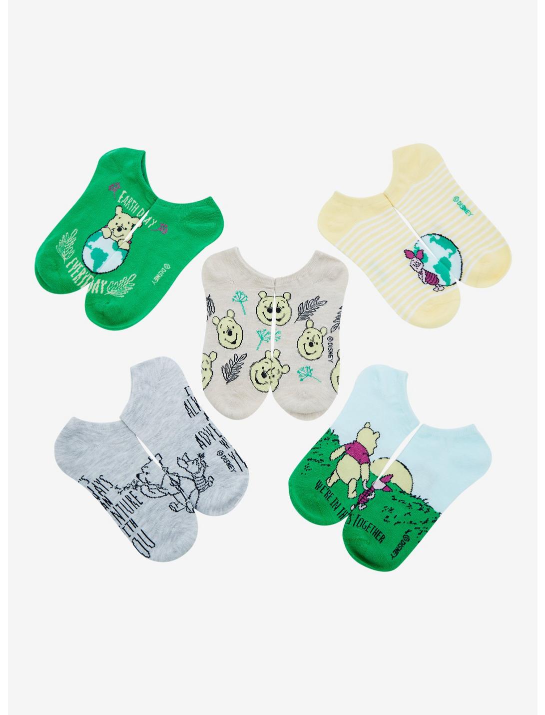 Disney Winnie the Pooh Earth Day Sock Set - BoxLunch Exclusive, , hi-res