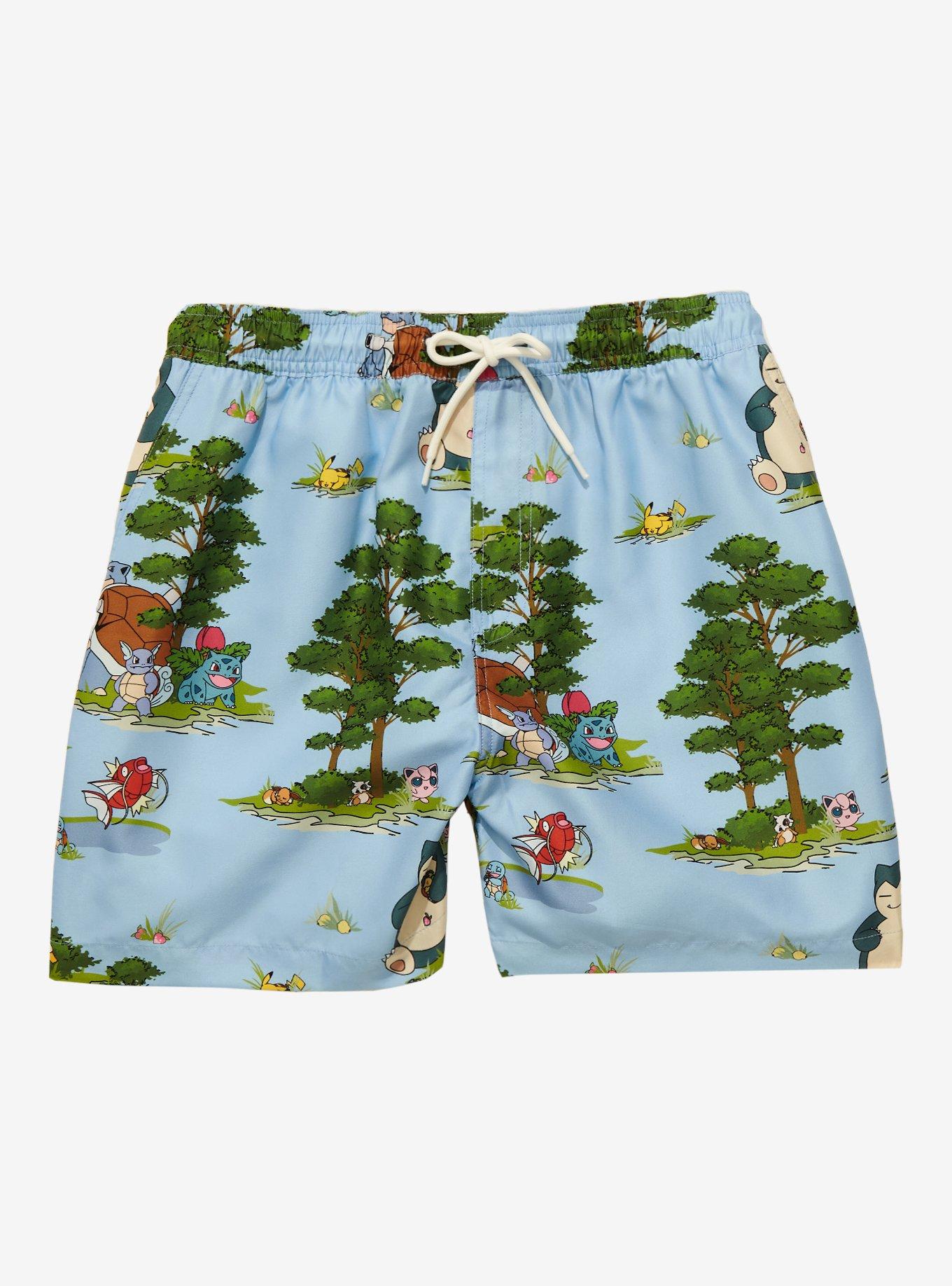 OppoSuits Pokémon Forest Allover Print Shorts - BoxLunch Exclusive, LIGHT BLUE, hi-res
