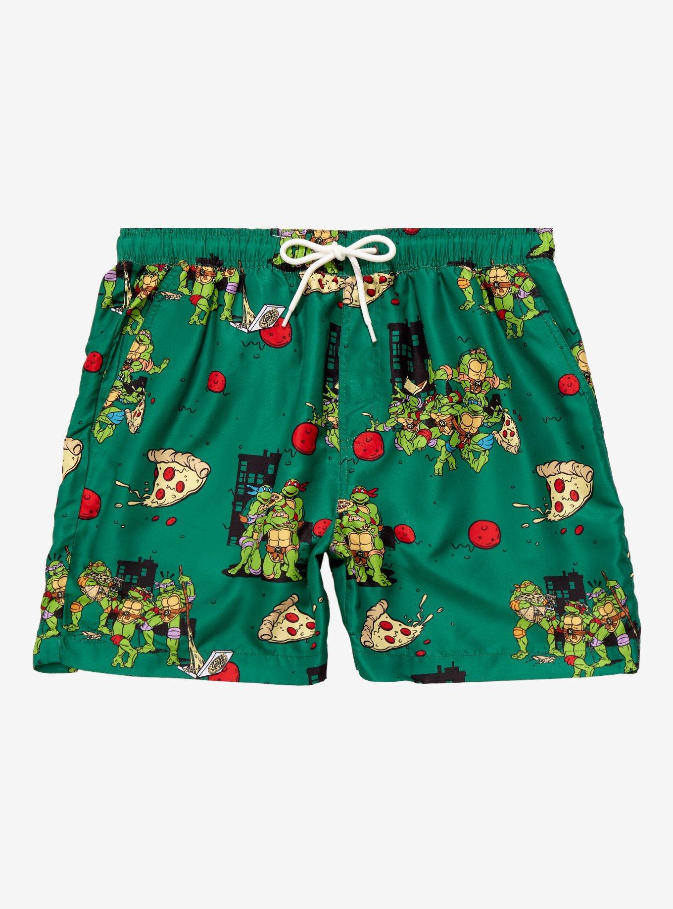 Regular Fit Pajama T-shirt and Shorts - Green/Ninja Turtles - Men